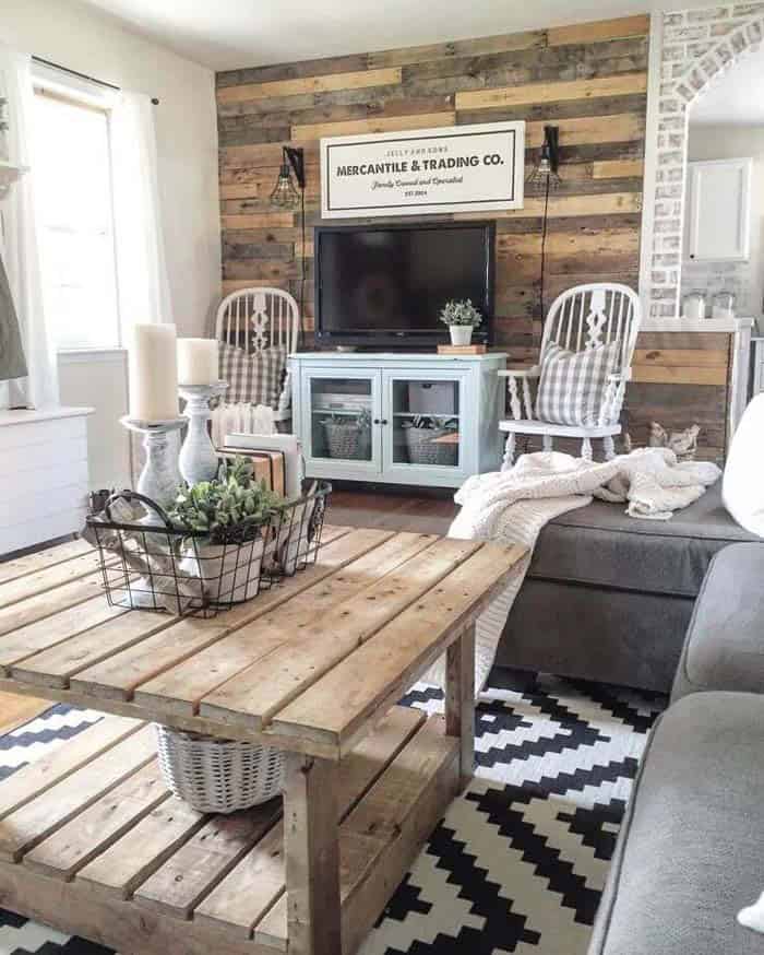 Lavish Look with Recycled Rustic Barnwood Accent Wall