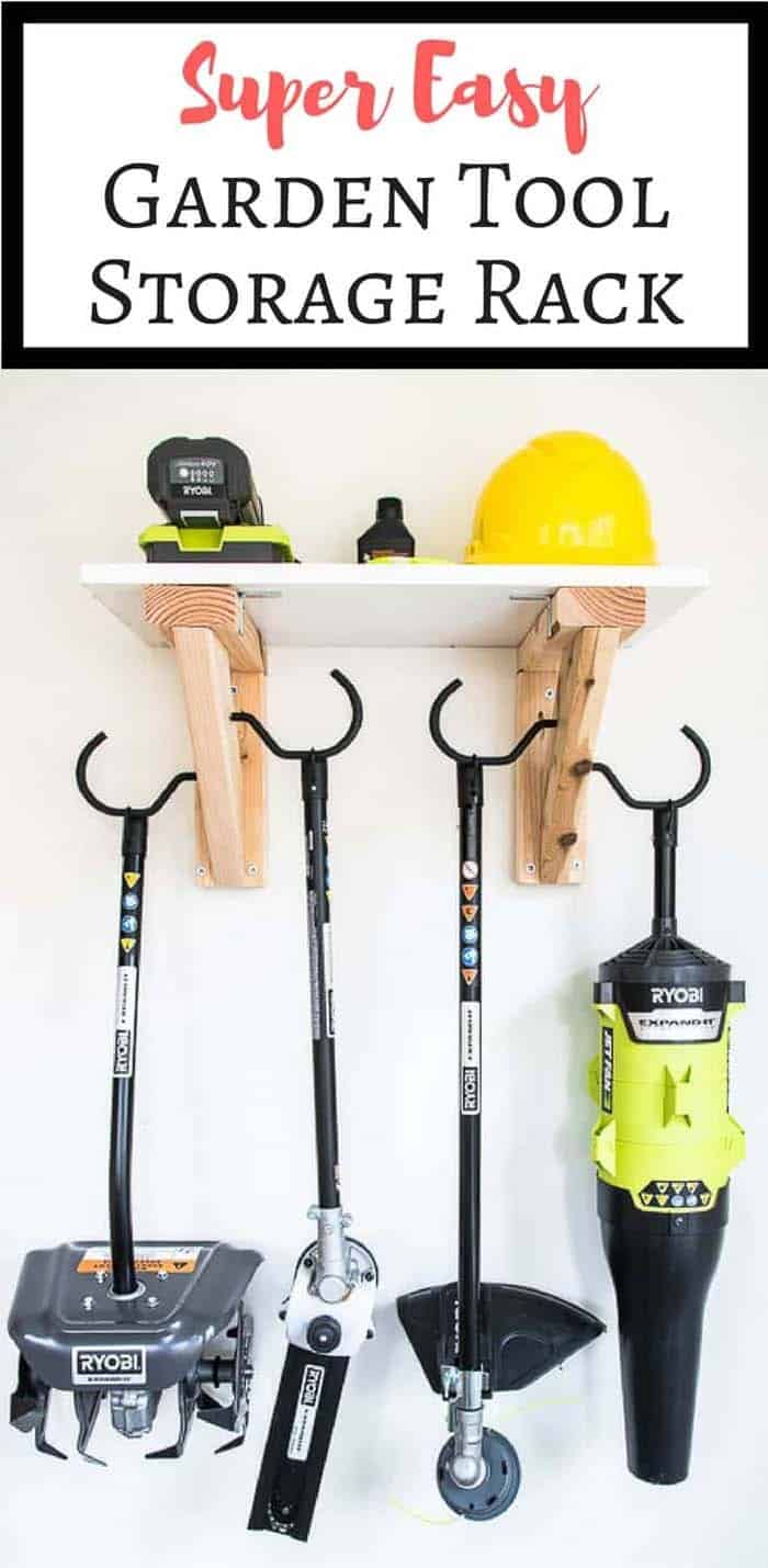 Easy DIY Garden Tool Storage Rack