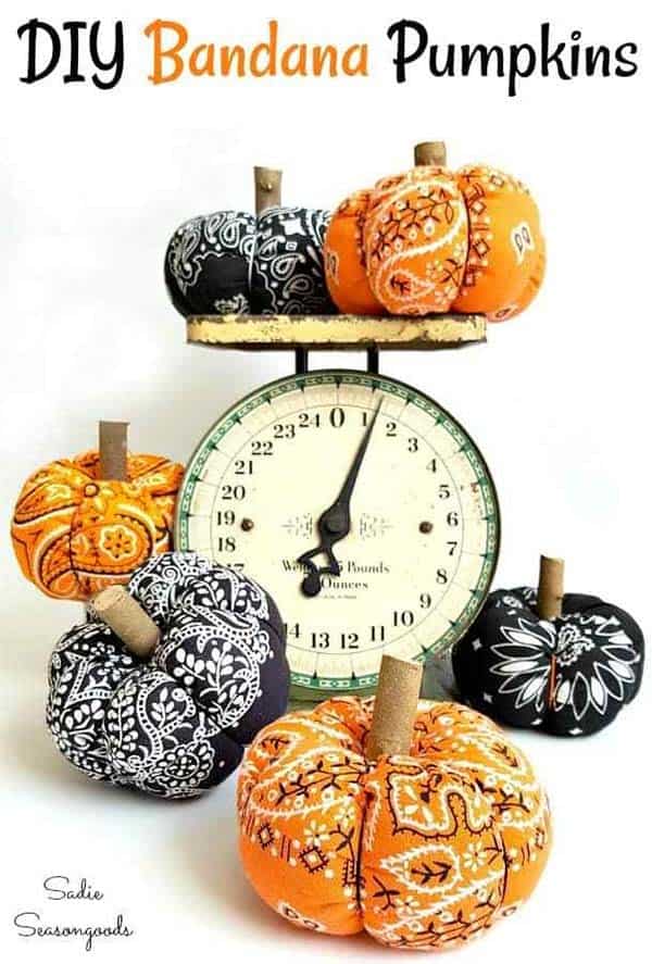 Get a Polished and Trendy Look with DIY Bandana Pumpkins