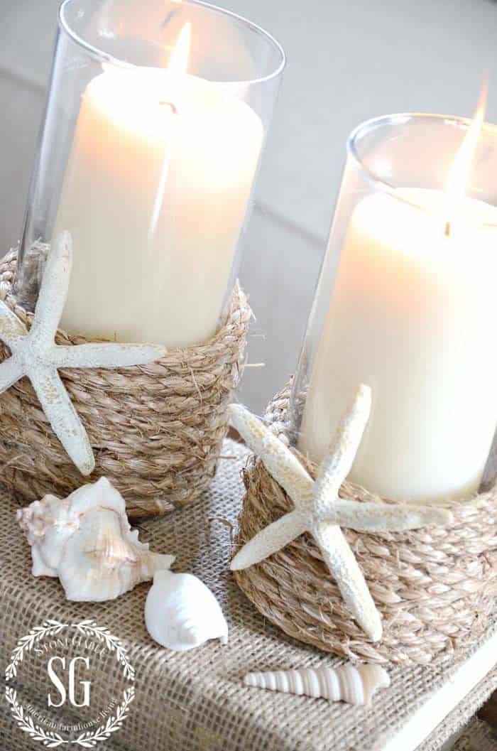 Sisal Rope And Starfish Add Coastal Charm To Hurricanes