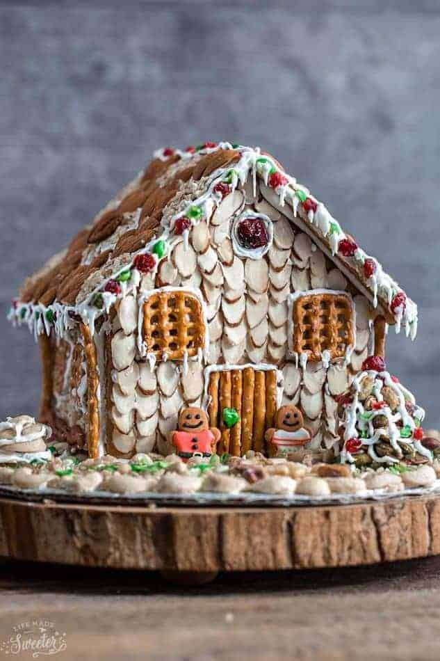 Achieve a Rustic Gingerbread House Look with Almonds