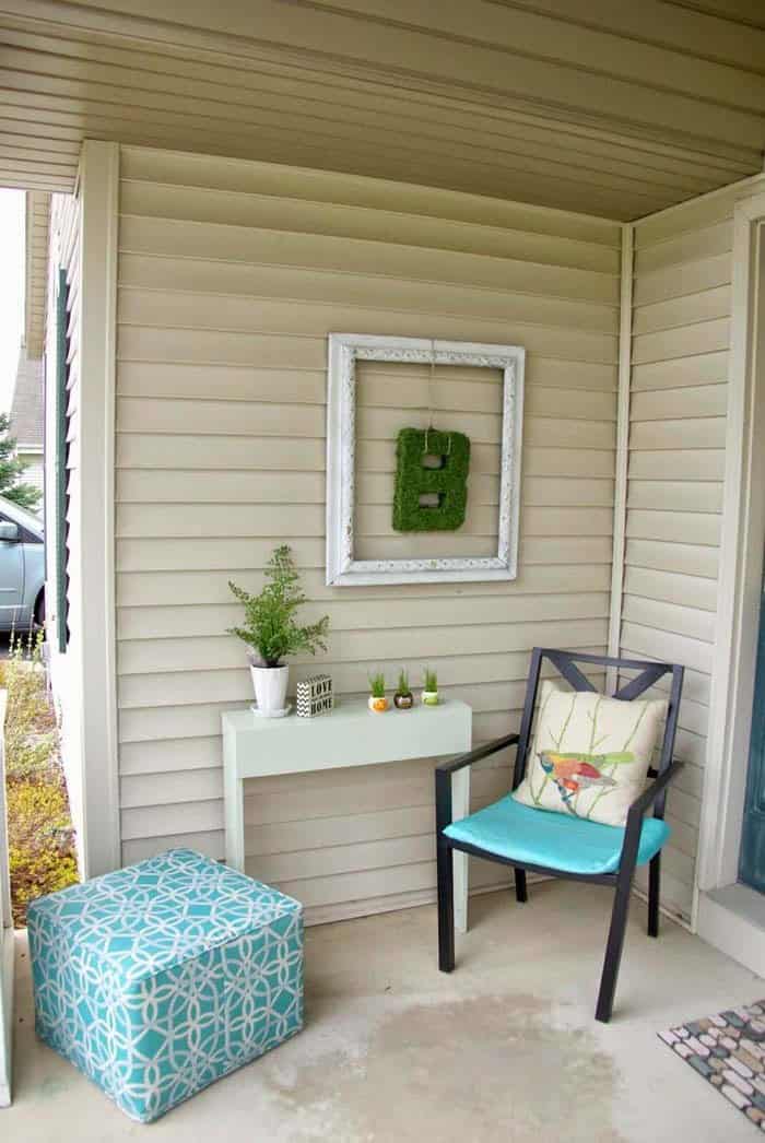 Enliven Porch Walls with Long-Lasting Moss Initials