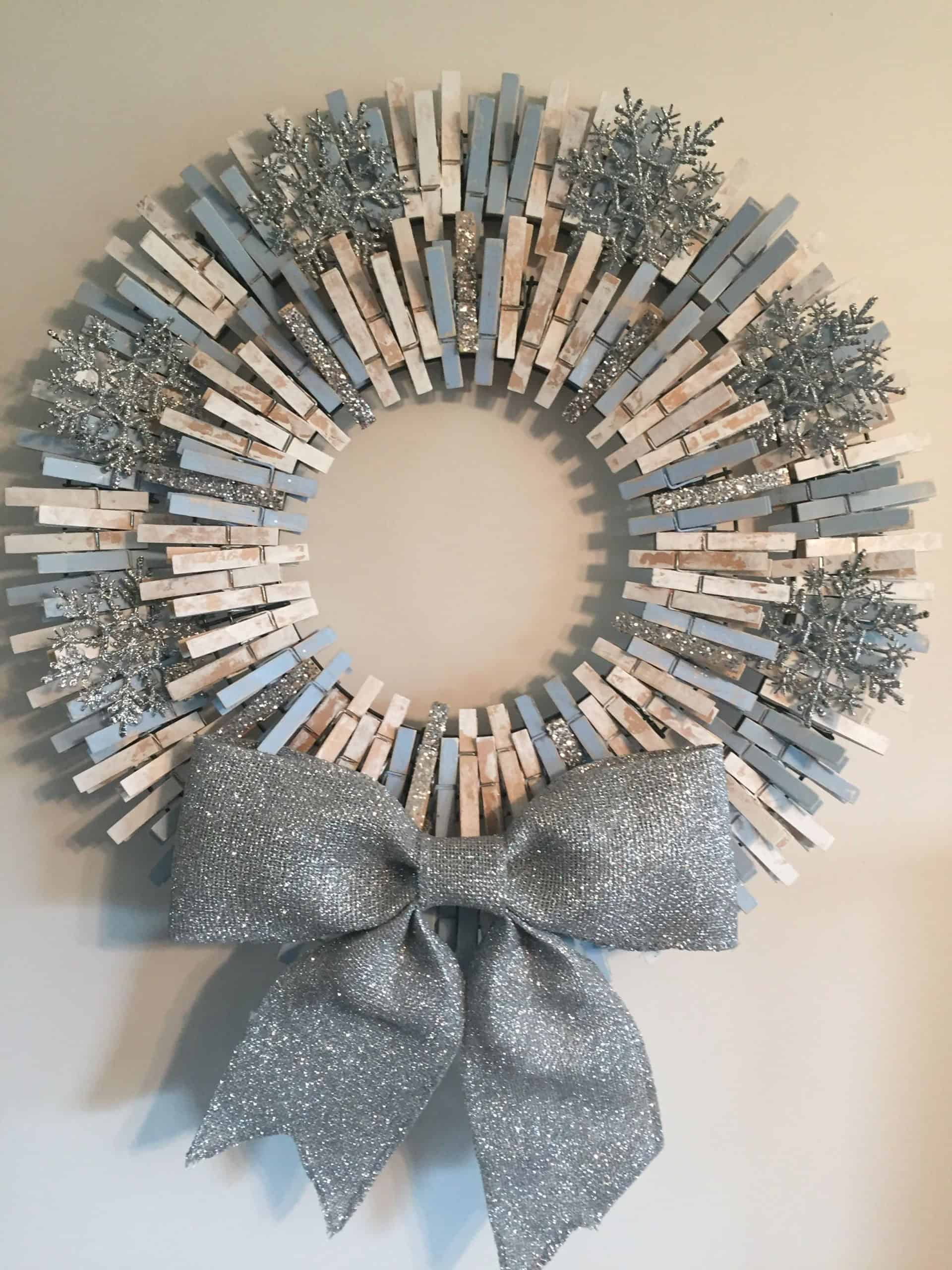 Add Festive Decor with Double Clothespin Wreaths