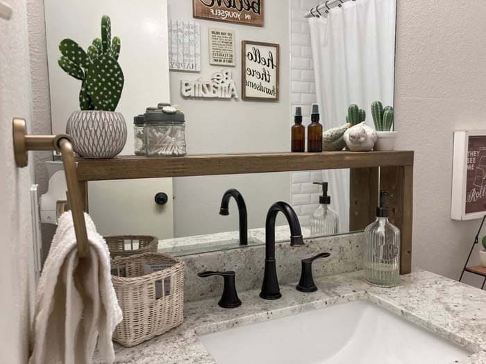 Maximize Bathroom Storage with an Over Sink Shelf