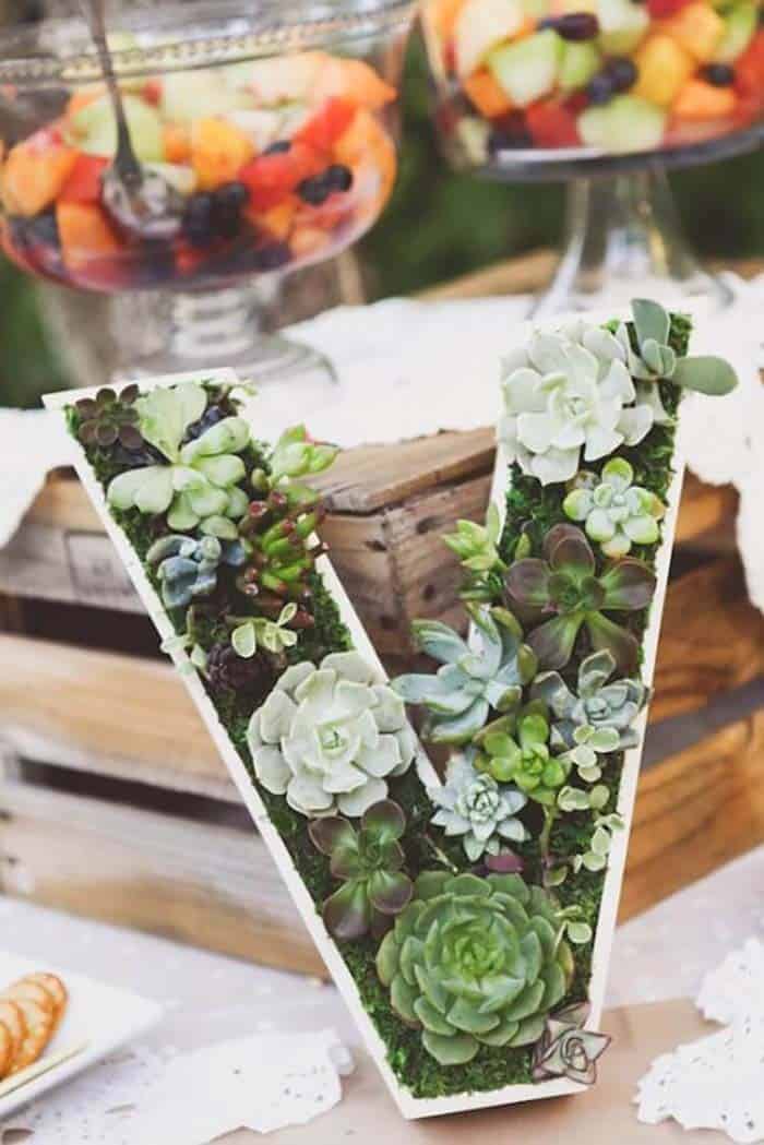 Personalized Succulent Planter for Romantic Decoration