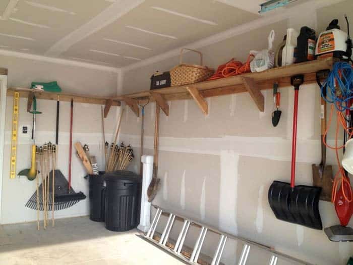 Reclaimed Wood Wall Racks for Garage Organization