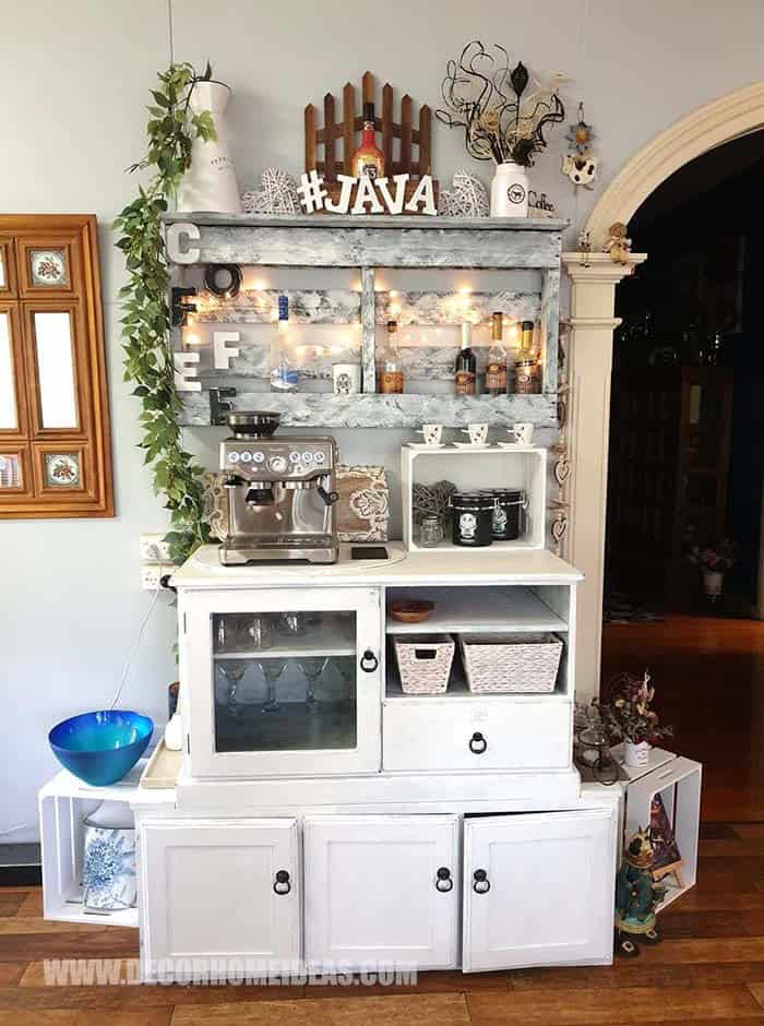 Make a VIntage Coffee Station from Recycled Furniture