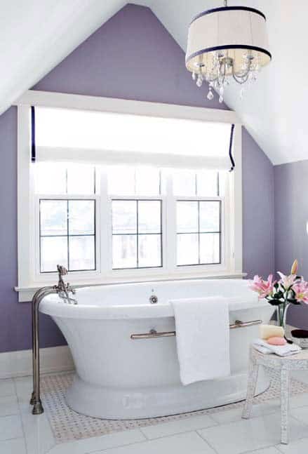 Turn Your Bathroom into a Stylish Haven with Purple Wall