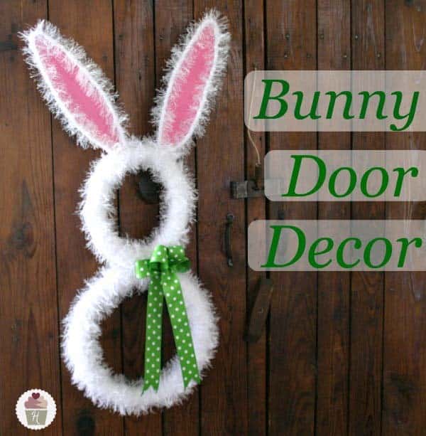 Adorn Your Door with a Fluffy Bunny Decoration