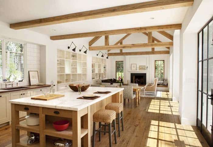 Carry Farmhouse Style Through An Open Concept Room