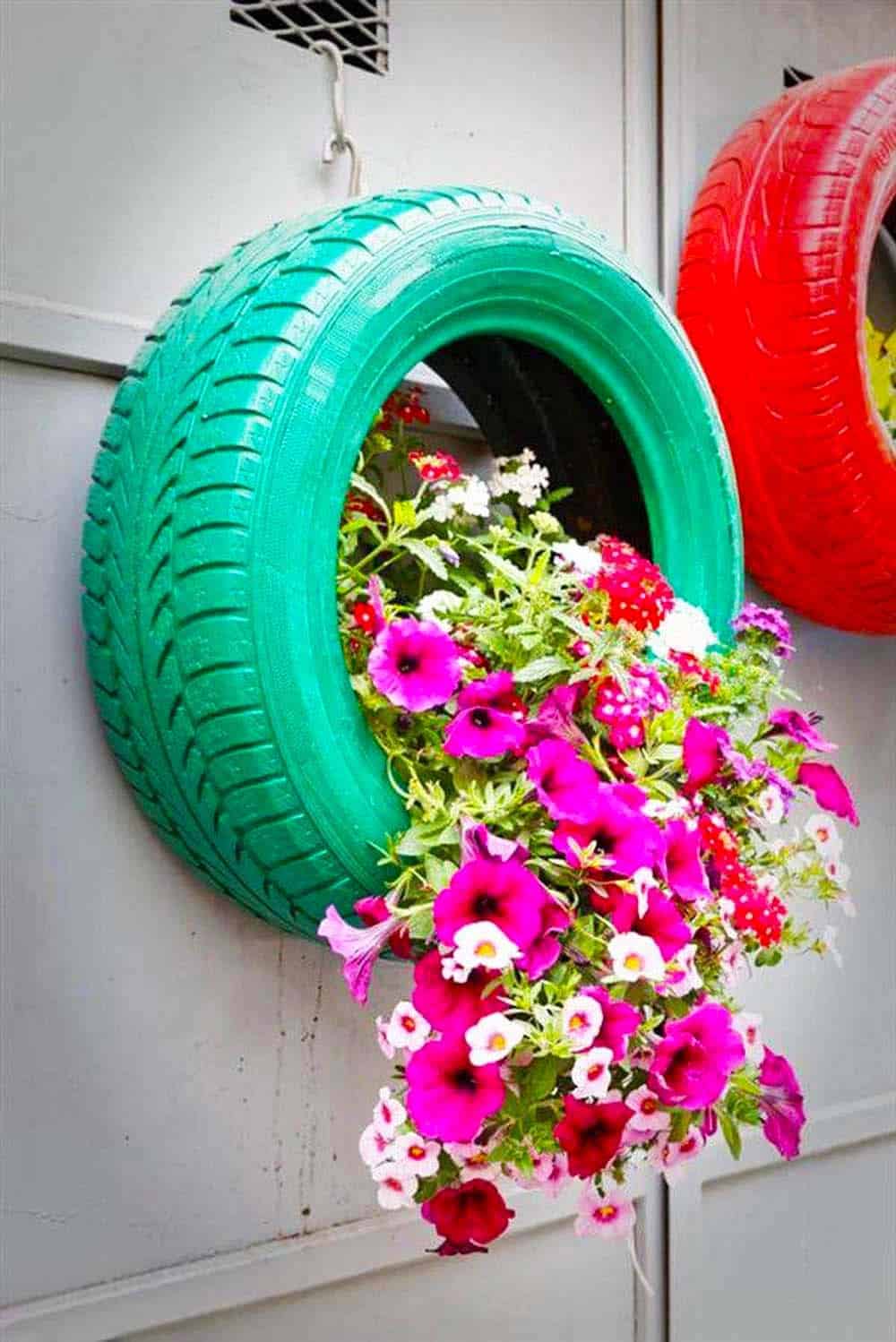 Upcycled Tire Planters