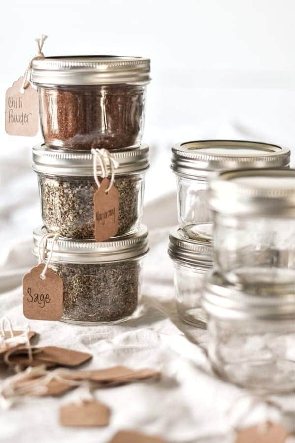 Stackable Mason Jar Spice Storage