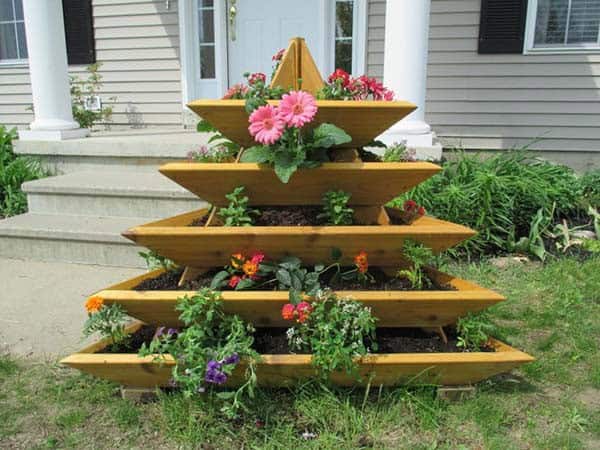 Impress Guests with a Pyramid Tiered Planter