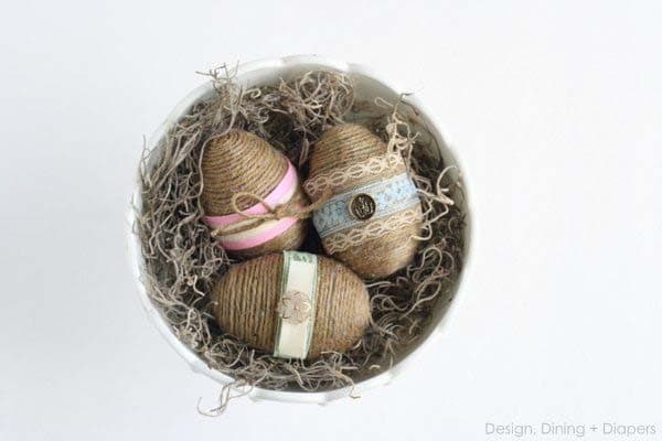 Use Rustic Easter Egg Decorations from Dollar Store