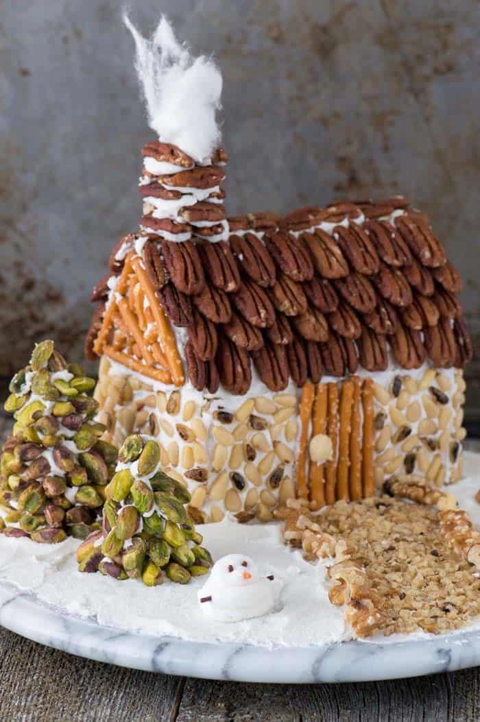 Create a Rustic Gingerbread House Roof with Nuts