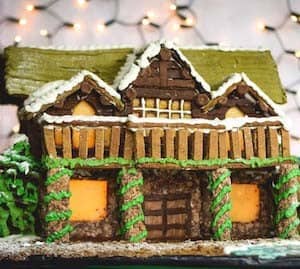 Include a Patio and Upper Deck in Your Gingerbread House