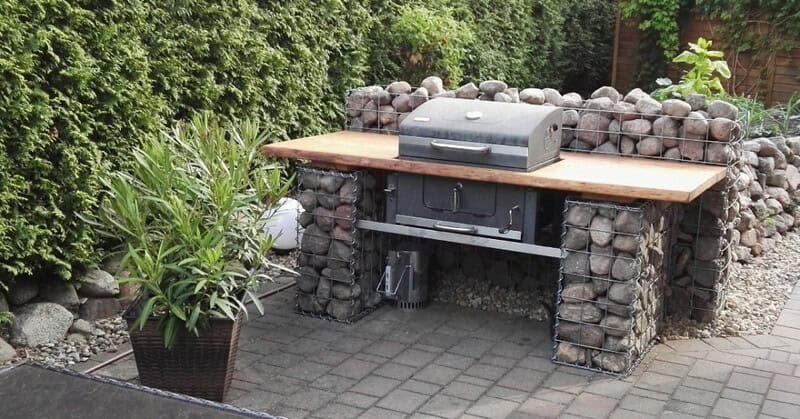 Gabion Barbecue Stand