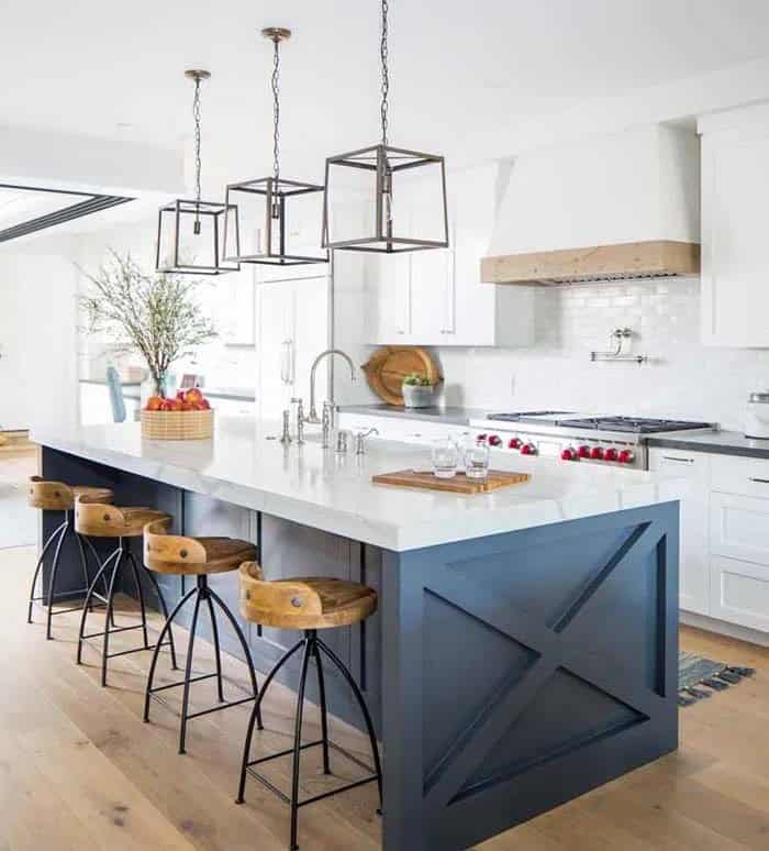 Polished White Brick Backsplash