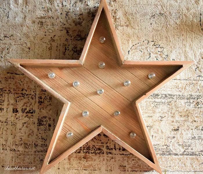 Top Your Christmas Tree with a Wood Star Marquee