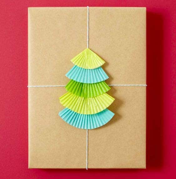 Wrap with a Cupcake Liner Christmas Tree