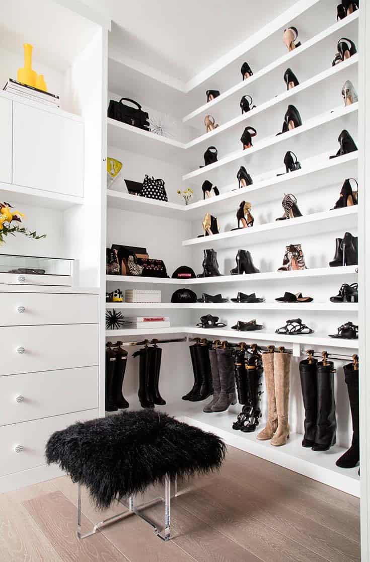 Create a Beautiful Display for Your Shoes in Your Closet