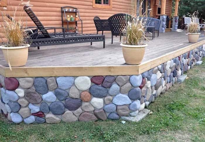 Faux Stone Is Lightweight Deck Skirting