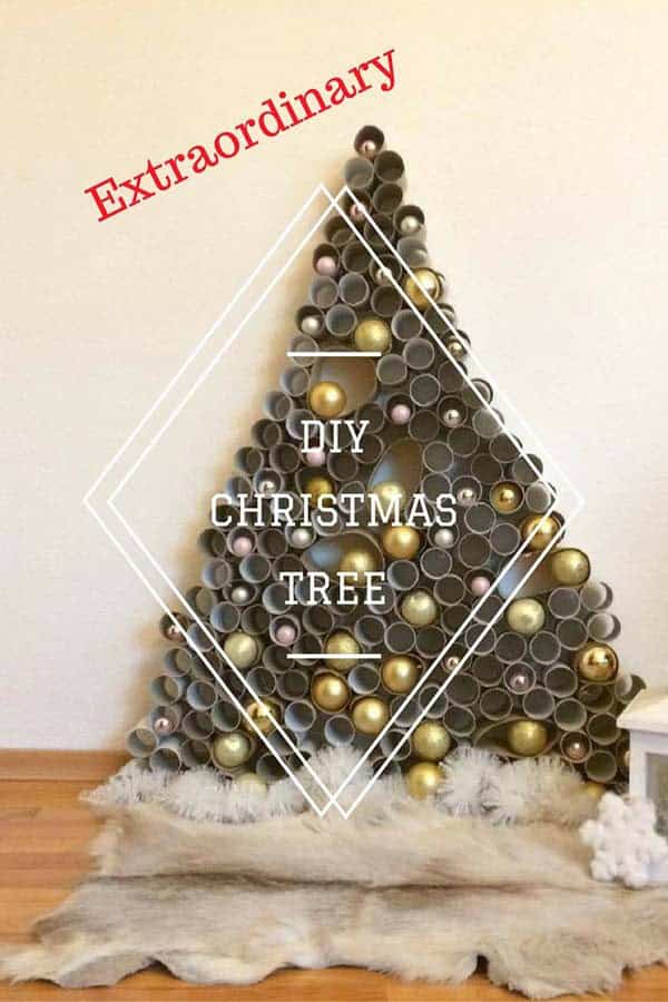 Make a Christmas Tree Centerpiece with Toilet Rolls