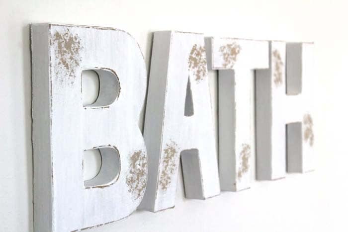 Chalk Painted Bath Sign