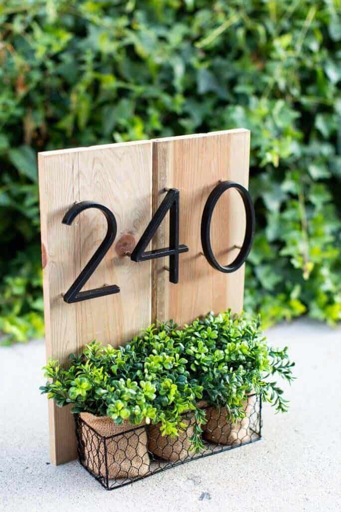 Modern Farmhouse Number Sign