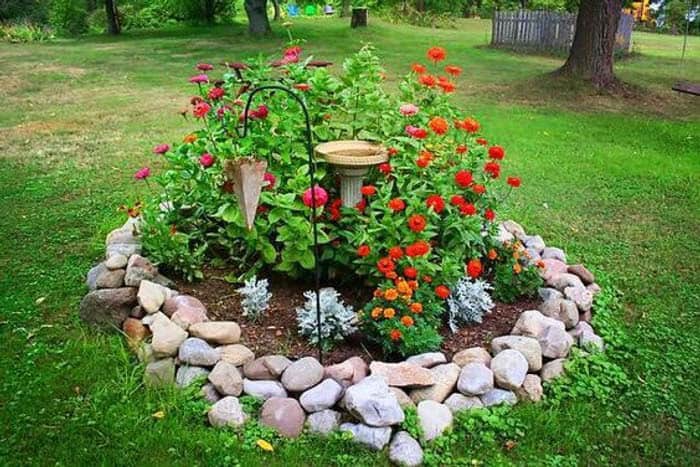 Garden Island With River Rocks