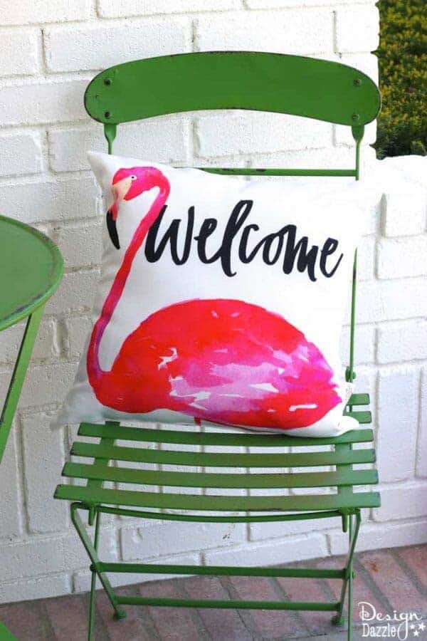 Welcome Guests with a Flamingo Pillow