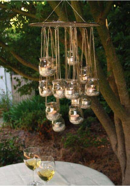 Cottage Chic DIY Tealight Chandelier