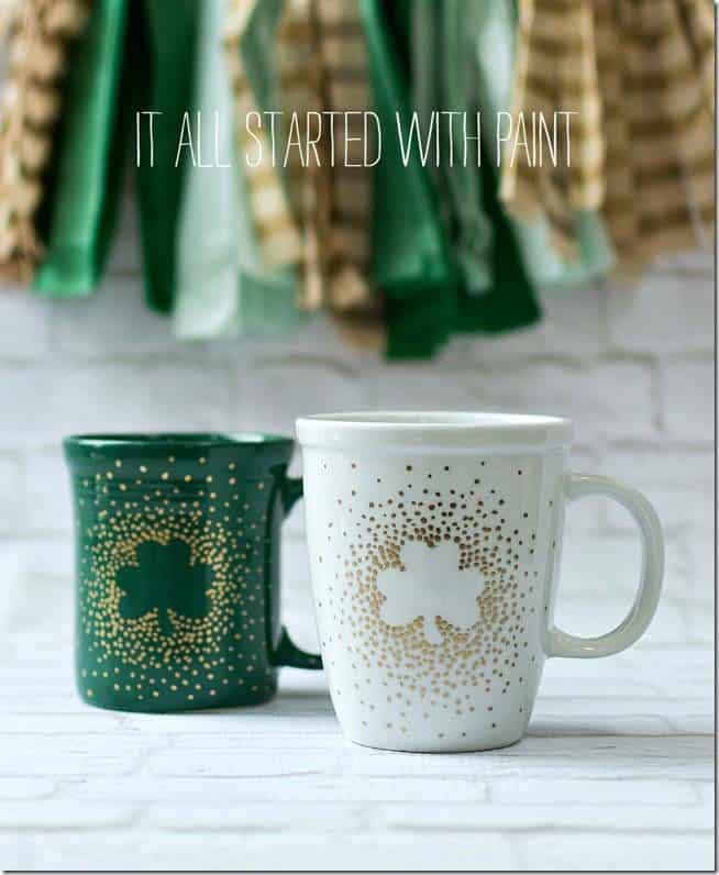 DIY St. Patrick’s Day Mugs with Dollar Store Supplies