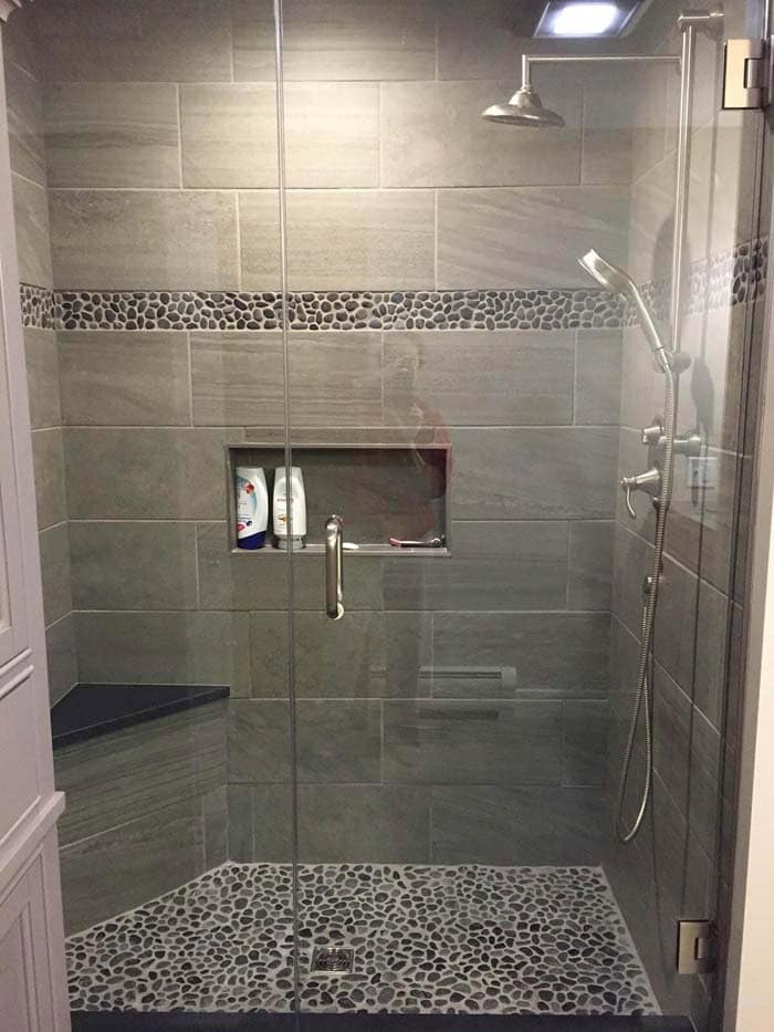 Spa Quality Rock Shower Floor