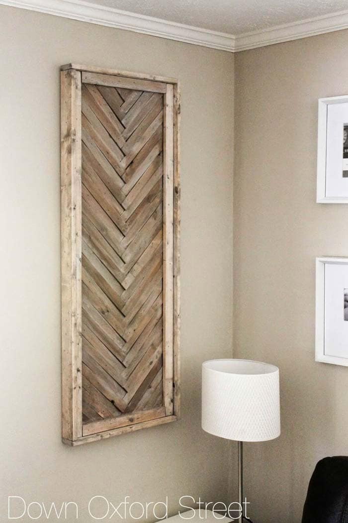 Make an Impression with Hanging Wooden Chevron Wall Art