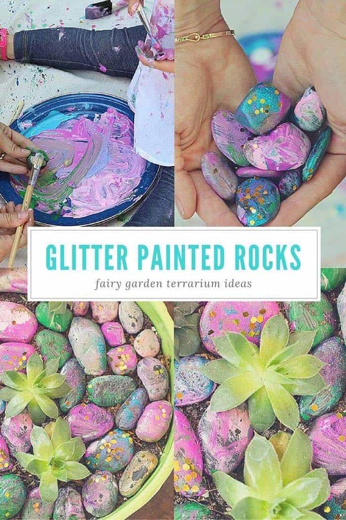 Use Glittery Pebbles for a Fairy Garden