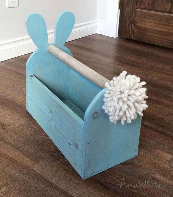 Make a Cute Wooden Bunny Magazine Holder