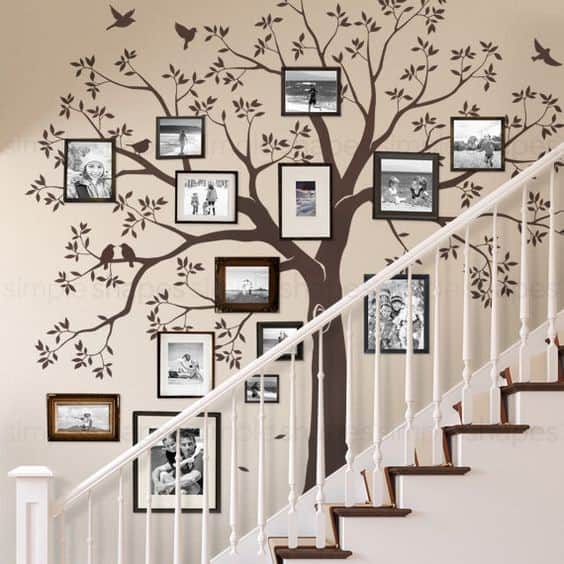 Personalize Your Stairway with a Family Tree Wall Art