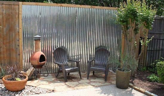 DIY Corrugated Tin Fence