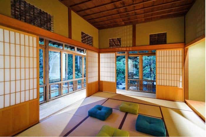 Japanese-Inspired Room With Sliding Doors