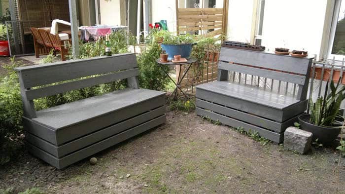 Garden Storage Bench