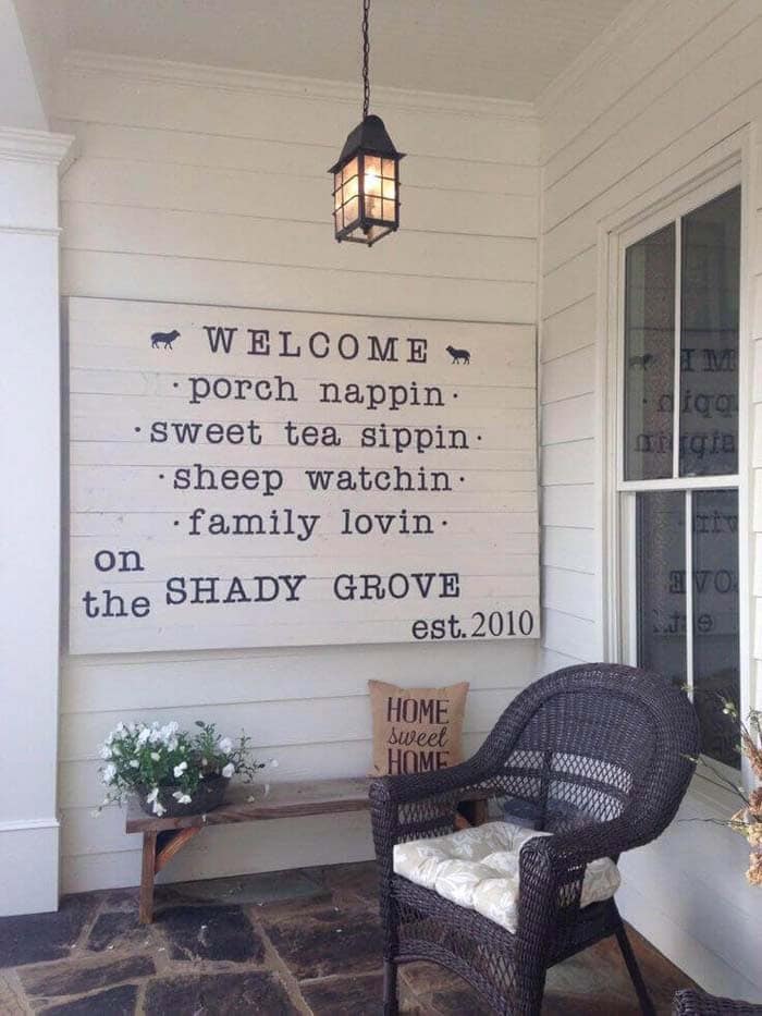 Uncover the History of Your Porch with a Timely Rustic Sign