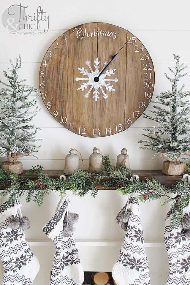 Countdown to Christmas with a Rustic Wall Clock