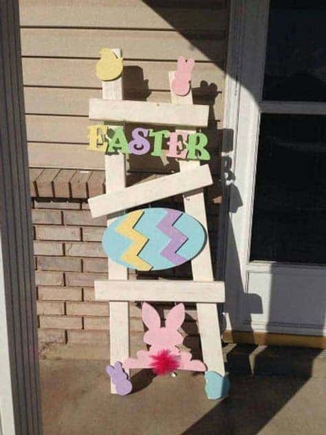 Embellish Your Porch with a Rustic Easter Ladder