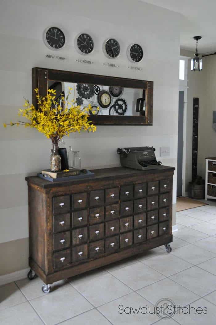 Faux Apothecary Cabinet Sideboard