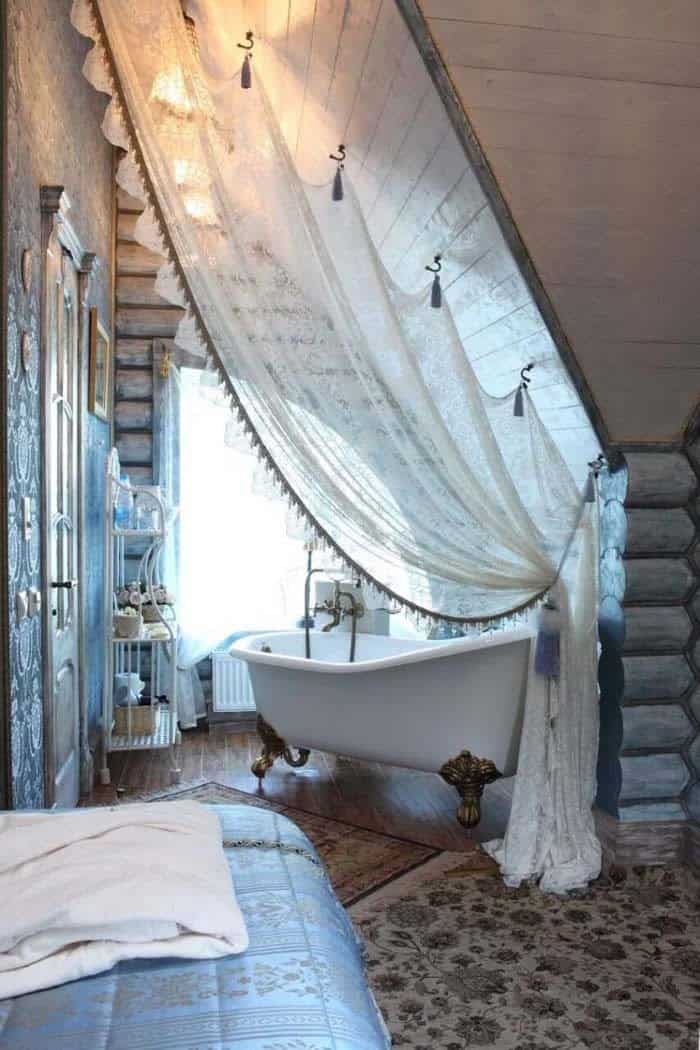 Enhance Your Bedroom with a Bathtub Nook and Curtain