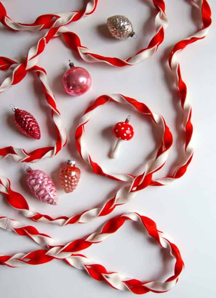 Pull Through Felt Candy Cane Garland