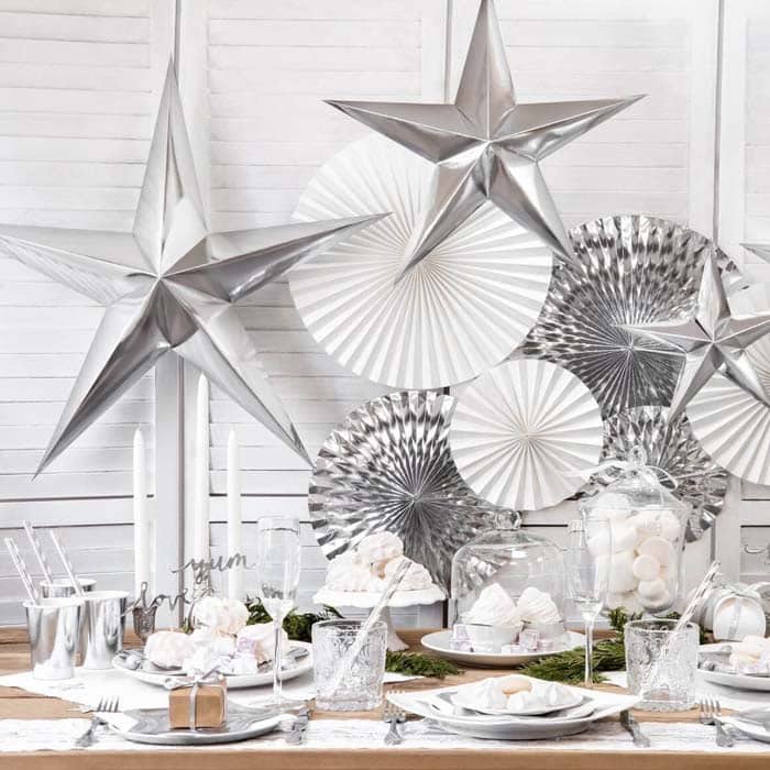 Add Sparkle to Your Wall and Window with Silver Stars