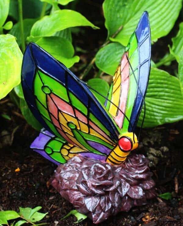 Bright Garden with Solar-Powered Butterfly Light Decor