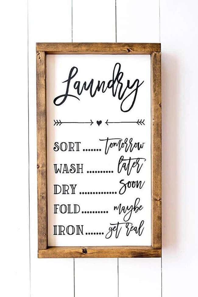 Funny Laundry Schedule Decorative Sign